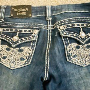 used almost new antique river jeans